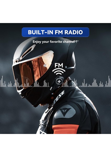 Lexın G2P Bluetooth Motosiklet Intercom | 1000 M Menzil – 6 Kişilik Grup Bağlantısı – Fm Radyo – Gürültü Engelleme – IP67 Suya Dayanıklı – Çift Paket