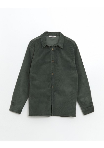 Yeni Sezon Basic Uzun Kollu Kadife Erkek Çocuk Gömlek