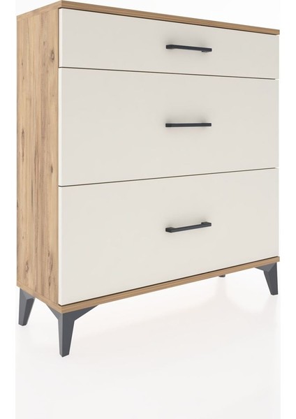 Arges Şifonyer 3 Çekmeceli 88X30X96 Çam-Aytaşı fiyatları