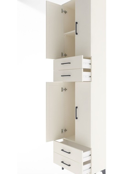 Arges Dolap 3 Raflı 4 Çekmeceli 4 Kapaklı 60X30X243 Aytaşı-Aytaşı indirimleri