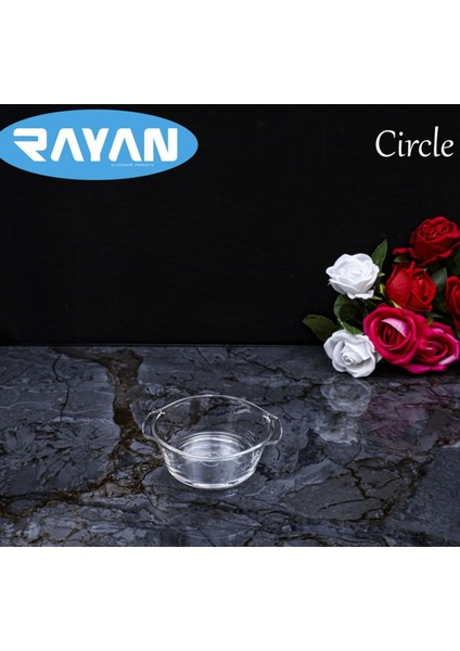 Circle Tekli Yuvarlak Cam Kahvaltılık ROYALEKS-81474