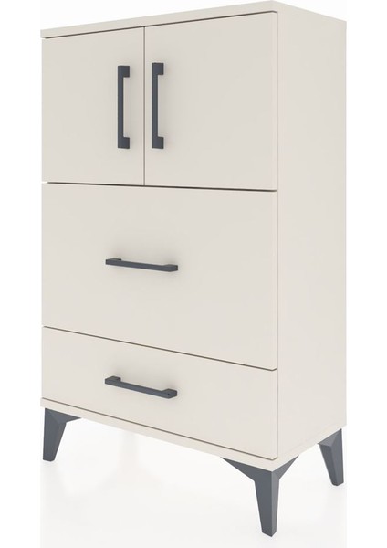 Arges Komodin Tek Raflı 2 Çekmeceli 2 Kapaklı 60X30X96 Aytaşı-Aytaşı modelleri