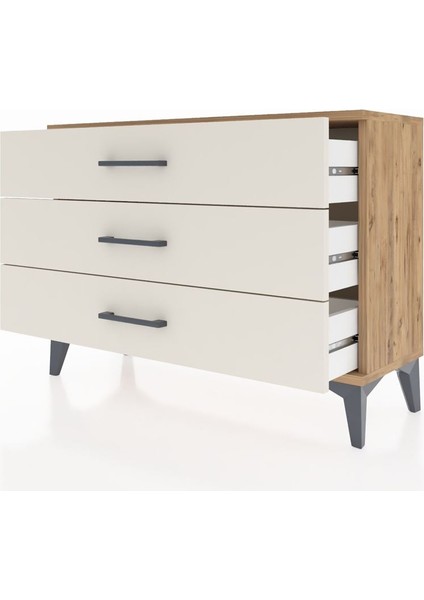 Arges Şifonyer 3 Çekmeceli 88X30X64 Çam-Aytaşı fırsatları