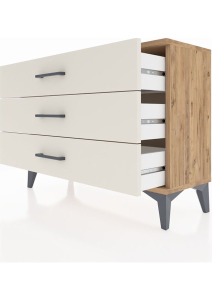 Arges Şifonyer 3 Çekmeceli 88X30X64 Çam-Aytaşı indirimleri