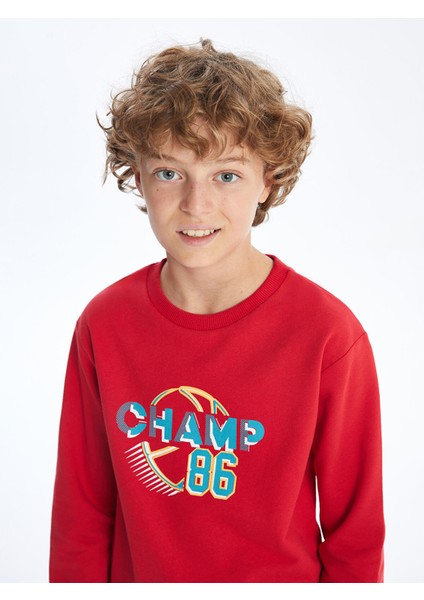 Yeni Sezon Bisiklet Yaka Erkek Çocuk Sweatshirt