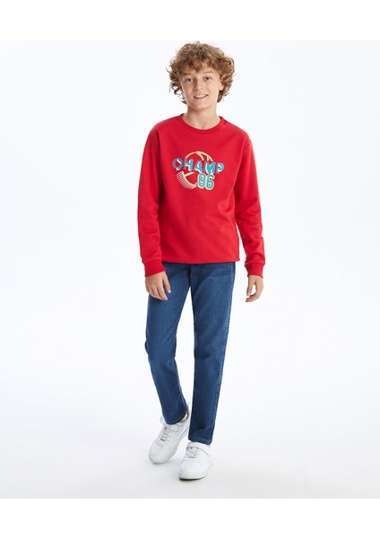 Yeni Sezon Bisiklet Yaka Erkek Çocuk Sweatshirt fiyatları