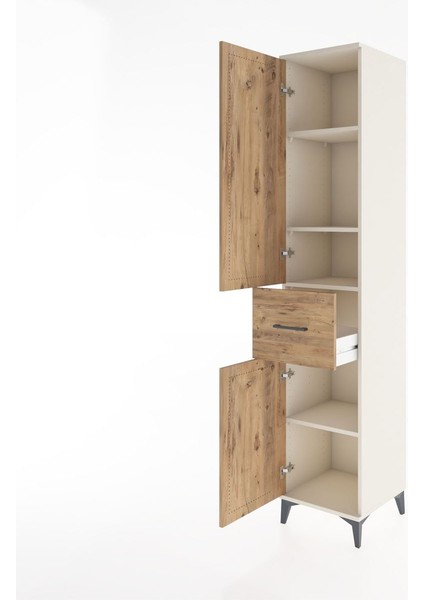 Hyperion Dolap 4 Raflı Tek Çekmeceli 2 Kapaklı 44X44X221 Aytaşı-Çam fırsatları