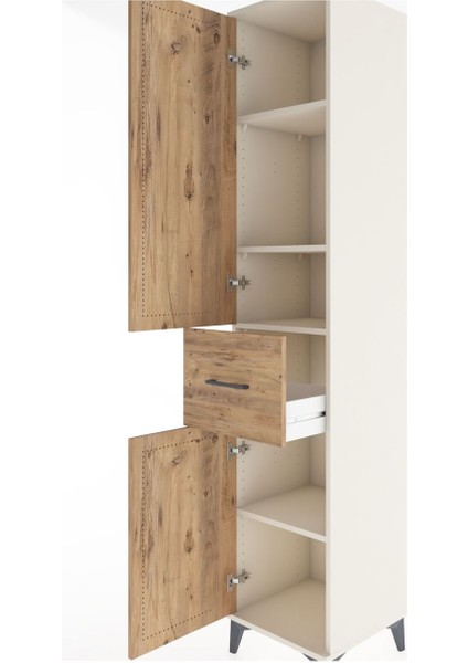 Hyperion Dolap 4 Raflı Tek Çekmeceli 2 Kapaklı 44X44X221 Aytaşı-Çam indirimleri