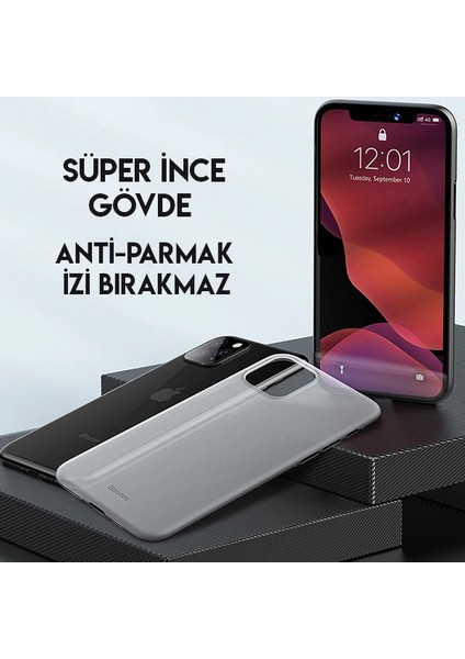 Baseus Wing Case Iphone 11 Pro 5.8 Ultra Ince Lux Mat Şeffaf KILIF-(1903) modelleri