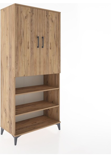 Hyperion Dolap 5 Raflı 2 Kapaklı 88X44X195 Çam-Çam fiyatları