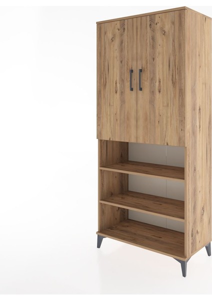 Hyperion Dolap 5 Raflı 2 Kapaklı 88X44X195 Çam-Çam modelleri