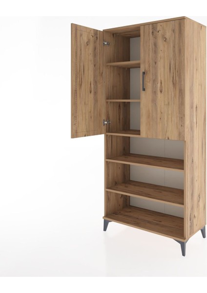 Hyperion Dolap 5 Raflı 2 Kapaklı 88X44X195 Çam-Çam fırsatları