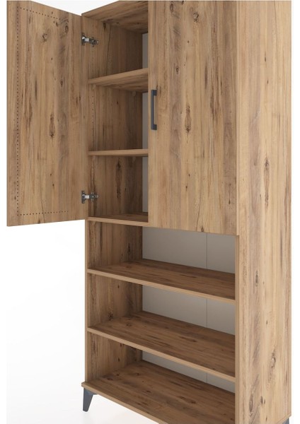 Hyperion Dolap 5 Raflı 2 Kapaklı 88X44X195 Çam-Çam indirimleri