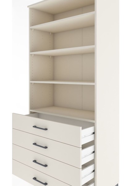 Hyperion Dolap 4 Raflı 4 Çekmeceli 88X44X195 Aytaşı-Aytaşı indirimleri