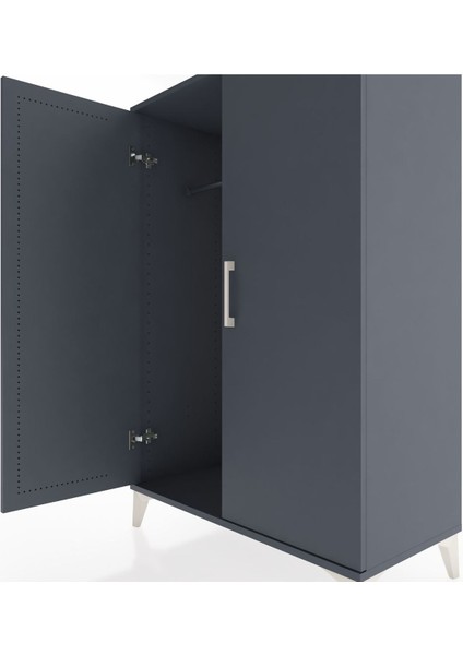 Hyperion Dolap 2 Kapaklı Tek Askılı 88X44X134 Antrasit-Antrasit indirimleri
