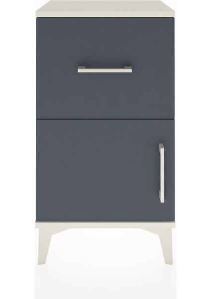 Arges Komodin 3 Raflı Tek Kapaklı 44X30X80 Aytaşı-Antrasit fiyatları