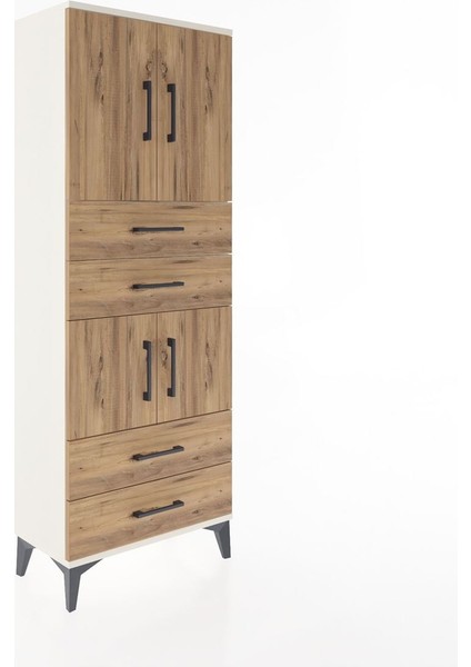 Arges Dolap 3 Raflı 4 Çekmeceli 4 Kapaklı 60X30X163 Aytaşı-Çam fiyatları