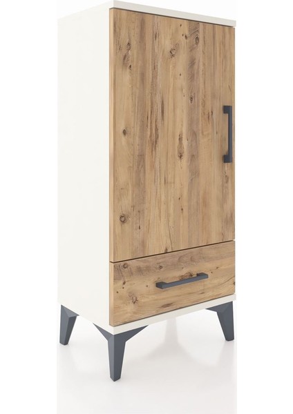 Arges Komodin 3 Raflı Tek Çekmeceli Tek Kapaklı 44X30X96 Aytaşı-Çam fiyatları