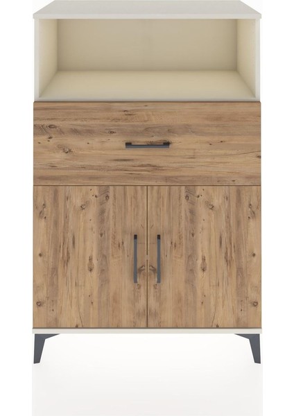 Hyperion Dolap 2 Raflı Tek Çekmeceli 2 Kapaklı 88X44X134 Aytaşı-Çam