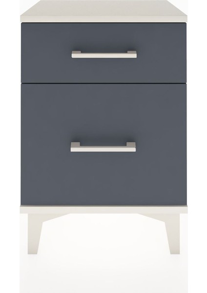 Arges Komodin 2 Çekmeceli 44X30X64 Aytaşı-Antrasit