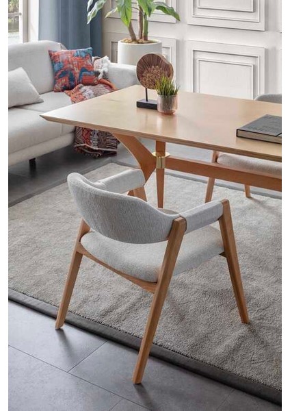 Ahşap Kollu Rahat Modern Sandalye