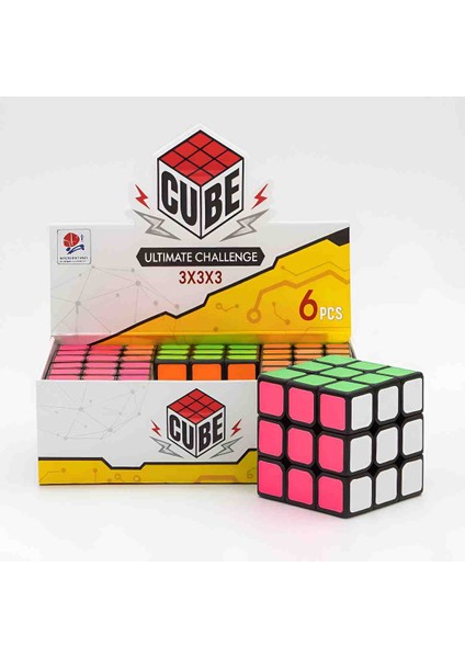 Zeka Küpü 3X3X3 Renkli Hızlı Dönen Rubik Küp – Akıl Oyunu, Eğitici Zeka Geliştirici Oyuncak (1 Adet)
