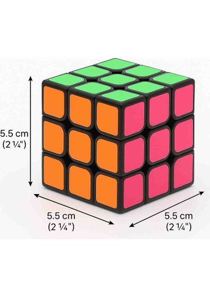 Zeka Küpü 3X3X3 Renkli Hızlı Dönen Rubik Küp – Akıl Oyunu, Eğitici Zeka Geliştirici Oyuncak (1 Adet) fırsatları