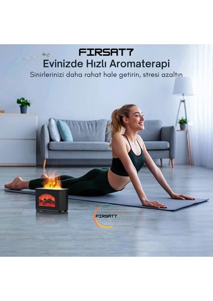 3D Alev Şömine Hava Nemlendirici 270ML Led'li Buharlık Aromaterapi Difüzör Led'li Hava Nemlendirici fiyatları