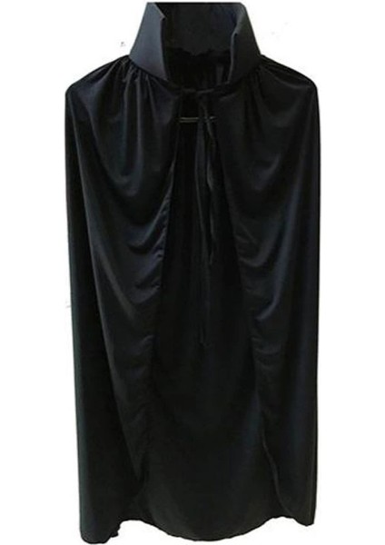 Siyah Yakalı Pelerin - Vampir Pelerin - Dracula Pelerin 90 cm