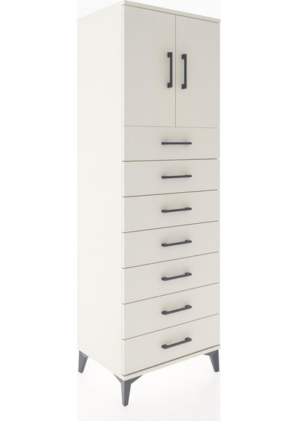 Hyperion Dolap Tek Raflı 7 Çekmeceli 2 Kapaklı 60X44X182 Aytaşı-Aytaşı fiyatları