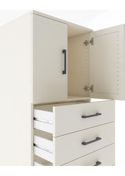 Hyperion Dolap Tek Raflı 7 Çekmeceli 2 Kapaklı 60X44X182 Aytaşı-Aytaşı indirimleri