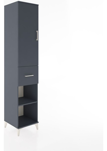 Hyperion Dolap 3 Raflı Tek Çekmeceli Tek Askılı 44X44X221 Antrasit-Antrasit fiyatları