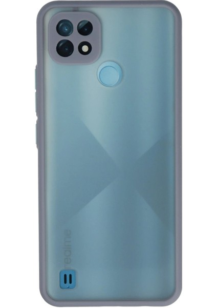 Realme C21 Kılıf Montreal Silikon Kapak - Gri - MKR024929-1943