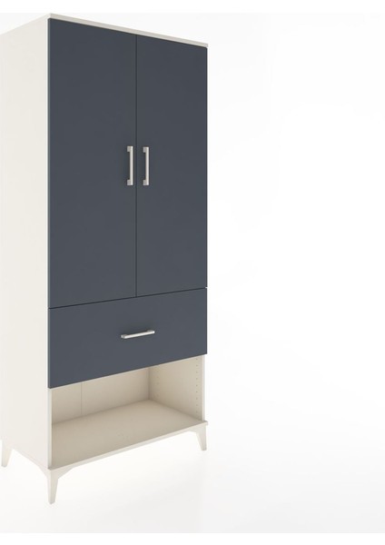 Hyperion Dolap 4 Raflı Tek Çekmeceli 2 Kapaklı 88X44X195 Aytaşı-Antrasit fiyatları