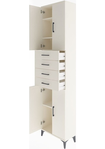 Arges Dolap 4 Raflı 4 Çekmeceli 4 Kapaklı 60X30X243 Aytaşı-Aytaşı fırsatları