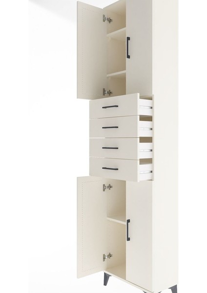 Arges Dolap 4 Raflı 4 Çekmeceli 4 Kapaklı 60X30X243 Aytaşı-Aytaşı indirimleri