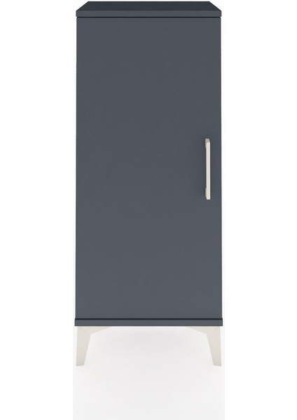 Arges Komodin 2 Raflı Tek Kapaklı 44X30X106 Antrasit-Antrasit