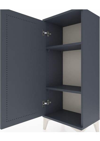 Arges Komodin 2 Raflı Tek Kapaklı 44X30X106 Antrasit-Antrasit indirimleri