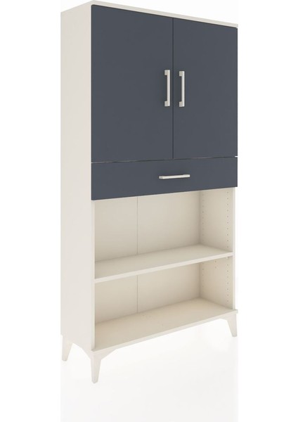Arges Dolap 3 Raflı Tek Çekmeceli 2 Kapaklı 88X30X163 Aytaşı-Antrasit fiyatları