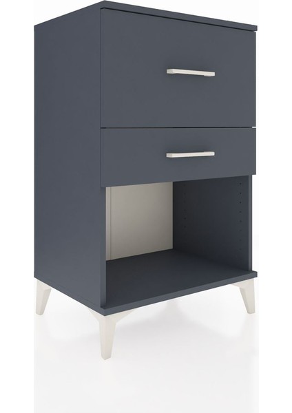 Hyperion Komodin 2 Çekmeceli 60X44X96 Antrasit-Antrasit fiyatları
