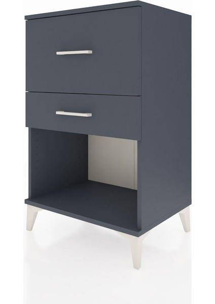Hyperion Komodin 2 Çekmeceli 60X44X96 Antrasit-Antrasit modelleri