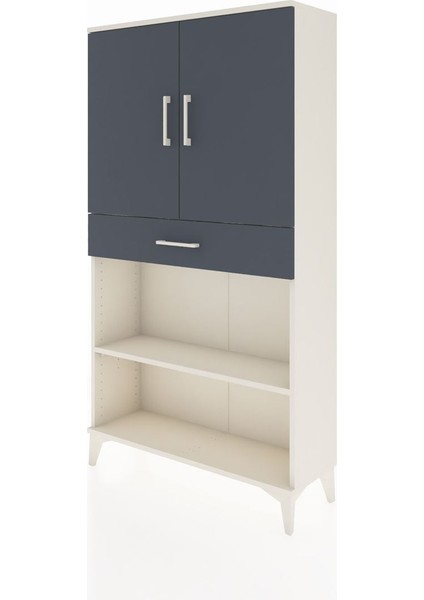 Arges Dolap 3 Raflı Tek Çekmeceli 2 Kapaklı 88X30X163 Aytaşı-Antrasit modelleri