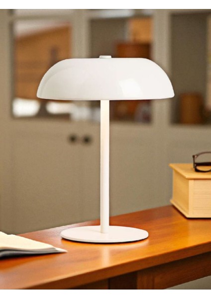 USB Şarjlı Dokunmatik Mantar Şekilli LED Masa Lambası, Şık ve Kullanışlı Aydınlatma.