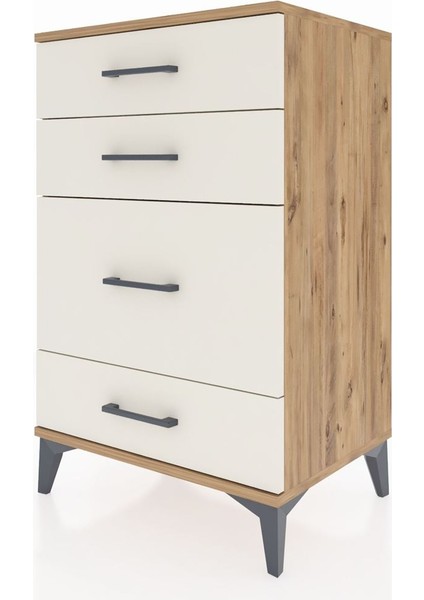 Hyperion Komodin 4 Çekmeceli 60X44X96 Çam-Aytaşı modelleri