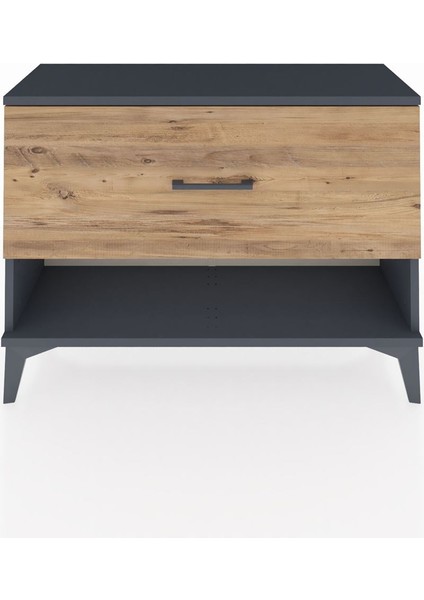 Arges Şifonyer Tek Çekmeceli 88X30X64 Antrasit-Çam