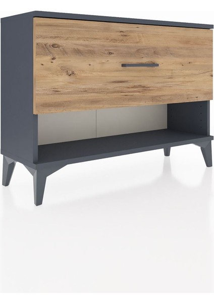 Arges Şifonyer Tek Çekmeceli 88X30X64 Antrasit-Çam fiyatları