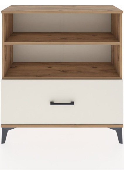 Arges Şifonyer 2 Raflı Tek Çekmeceli 88X30X96 Çam-Aytaşı