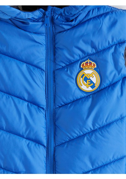 Yeni Sezon Kapüşonlu Real Madrid Baskılı Erkek Çocuk Şişme Yelek modelleri