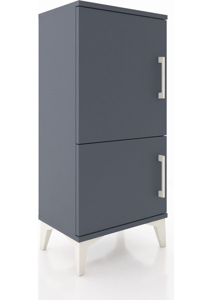 Arges Komodin 3 Raflı 2 Kapaklı 44X30X96 Antrasit-Antrasit fiyatları