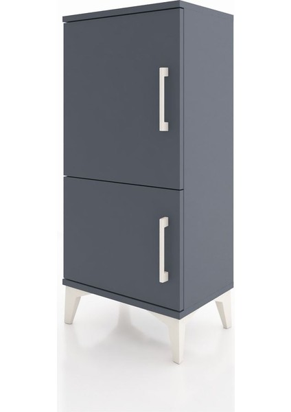 Arges Komodin 3 Raflı 2 Kapaklı 44X30X96 Antrasit-Antrasit modelleri